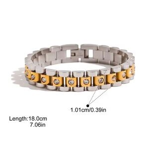 Elegant Gold and Silver Women's Bracelet